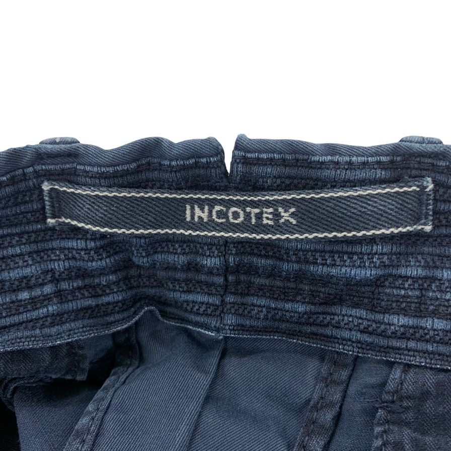 インコテックス スリムフィット スラックス ネイビー ブルガリア製 メンズ サイズ表記なし INCOTEX SLIM FIT 【AFB35】