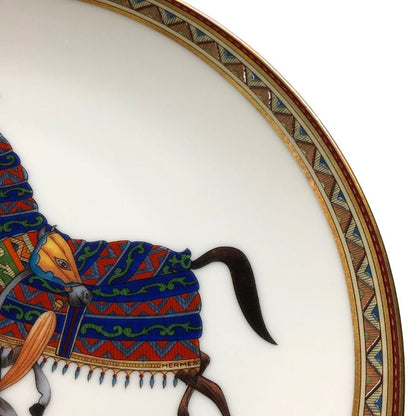 エルメス プレート シュヴァルドリアン ホース ホワイト 約17㎝ HERMES【AFI28】【中古】