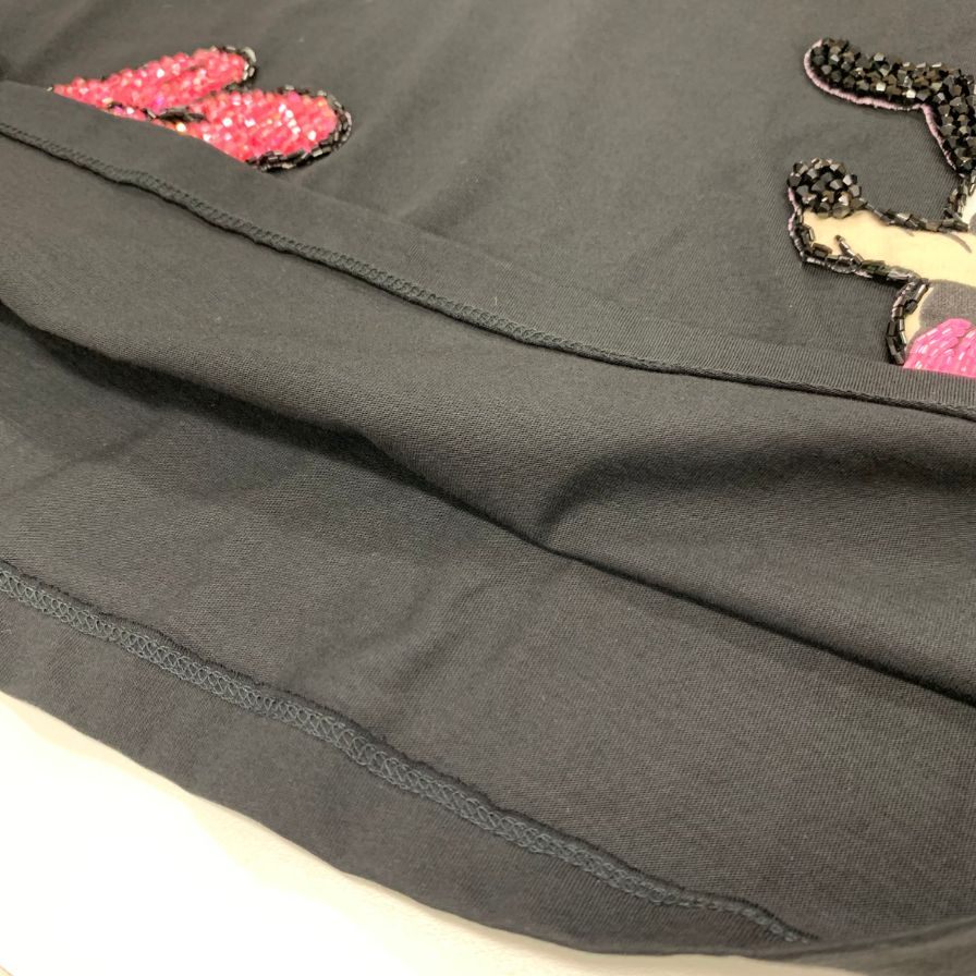美品◆ドレープ Tシャツ メンズ ディズニー&ワーナーブラザーズ ビーズ付き サイズ不明 DRAPE 【AFB46】