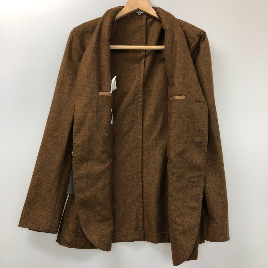 ボリオリ セットアップ ウール スーツ 上下 テーラードジャケット スラックス ウール 46 ブラウン BOGLIOLI K JACKET【AFA22】