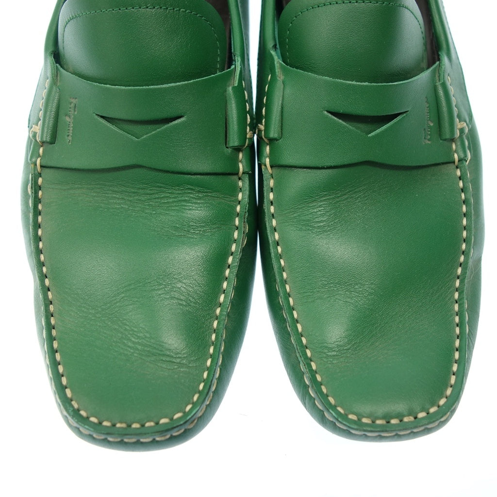 Used ◆Salvatore Ferragamo driving shoes leather men's green size 8 Salvatore Ferragamo [AFC35] 