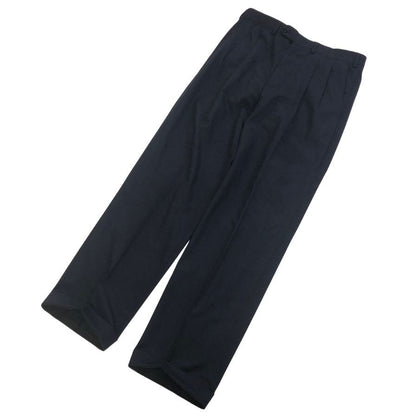 エルメネジルド ゼニア 100％ウール スラックス ネイビー サイズ 48 Ermenegildo Zegna 【AFB15】