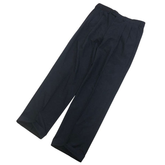 エルメネジルド ゼニア 100％ウール スラックス ネイビー サイズ 48 Ermenegildo Zegna 【AFB15】