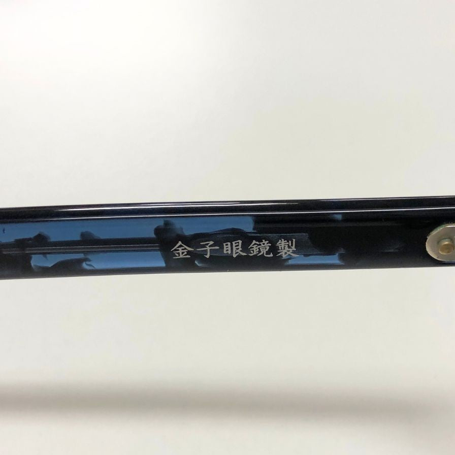 ソフネット×金子眼鏡 24AW 眼鏡 BINCHOTAN WELLINGTON GLASSES ブルー×ブラック メンズ SOPH-232082 SOPHNET.【AFI11】