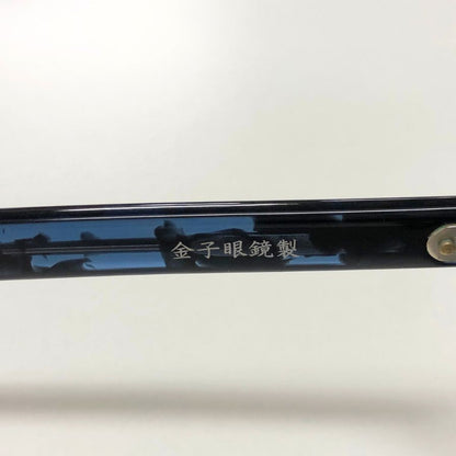 ソフネット×金子眼鏡 24AW 眼鏡 BINCHOTAN WELLINGTON GLASSES ブルー×ブラック メンズ SOPH-232082 SOPHNET.【AFI11】