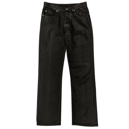 ヘルムートラング 本人期 コーテッド ブラック デニム ブーツカット 裾上げ済 レディース サイズ27 ブラック Helmut Lang 【AFB2】