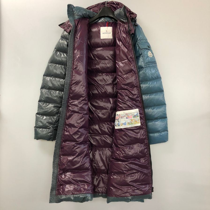 中古■モンクレール ダウンジャケット モカ ブルー系  サイズ2 レディース MONCLER MOKA GIUBBOTTO 【AFA21】
