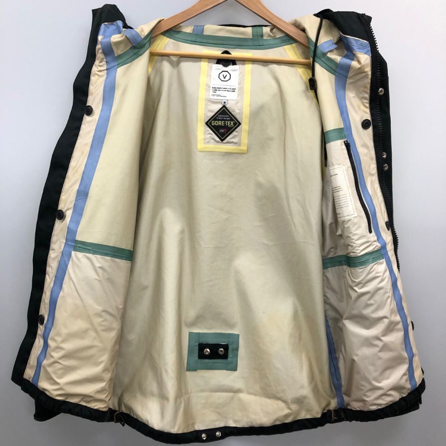 中古◆ヴィズヴィム ビズビム マウンテンパーカ コットン ゴアテックス エルボーパッチ メンズ ブラック サイズM visvim 【AFA17】