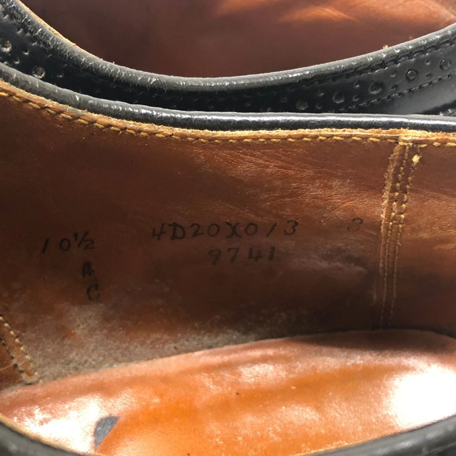 オールデン レザーシューズ ウイングチップ 9741 コードバン メンズ ブラック サイズ US10.5 ALDEN ビジネスシューズ 約28.5cm【LA】【中古】