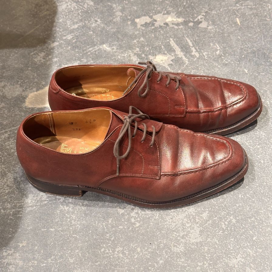 クロケット＆ジョーンズ レザーシューズ  バーニーズ別注 8311 バーニッシュカーフ バーガンディサイズUK6.5D メンズ CROCKETT&JONES ビジネスシューズ 約25.0cm【LA】【中古】