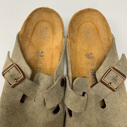 ビルケンシュトック サンダル ボストン スエード ベージュ メンズ サイズ43 BIRKENSTOCK 約28.0cm【AFC30】