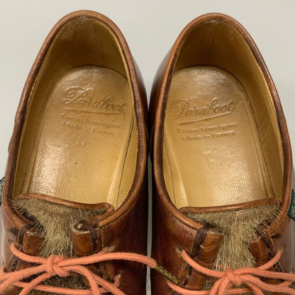 パラブーツ チロリアンシューズ ミカエル ファー コンビ マロン サイズ40 Paraboot ビジネスシューズ 約25.5cm【LA】【中古】
