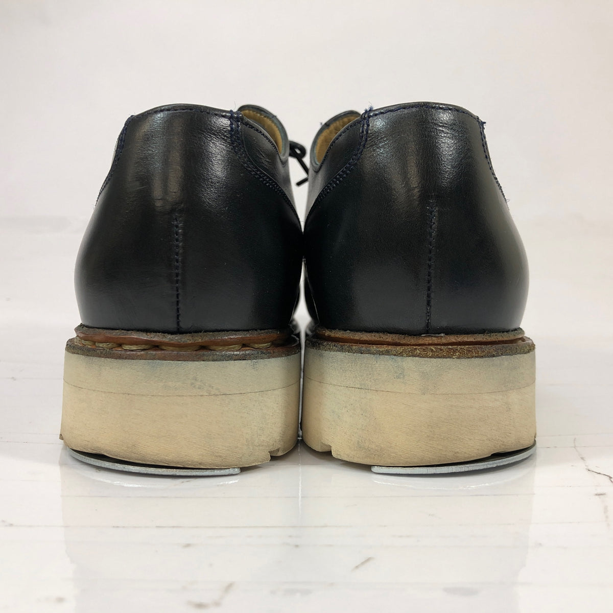 パラブーツ シャンボード Uチップ カーフレザー メンズ サイズ5.5 ネイビー PARABOOT 約24.5cm【TMP1】