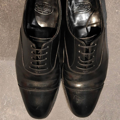 クロケット&ジョーンズ レザーシューズ ストレートチップ オードリー 377ラスト メンズ 6.5E ブラック系 29447 CROCKETT&JONES AUDLEY ビジネスシューズ 約25.0cm【LA】【中古】