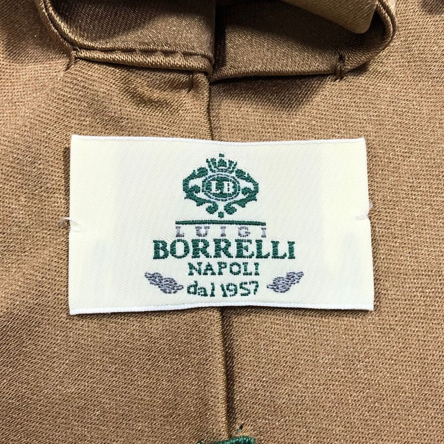 ルイジボレッリ ナポリ ネクタイ シルク ダービータイ 無地 ゴールド系 LUIGI BORRELLI NAPOLI【AFB50】