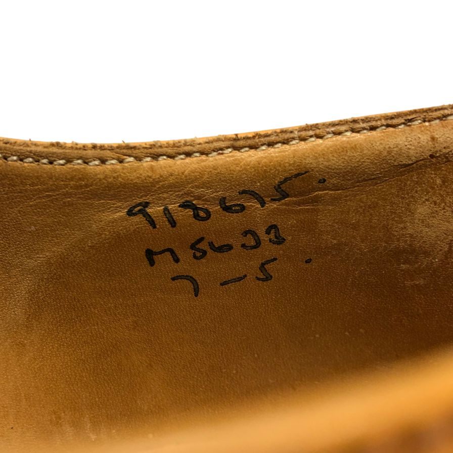 トリッカーズ レザーシューズ ウイングチップ バートン M5633 メンズ サイズ7.5 エイコンアンティーク Tricker’s BOURTON ビジネスシューズ 約26.0cm【LA】【中古】
