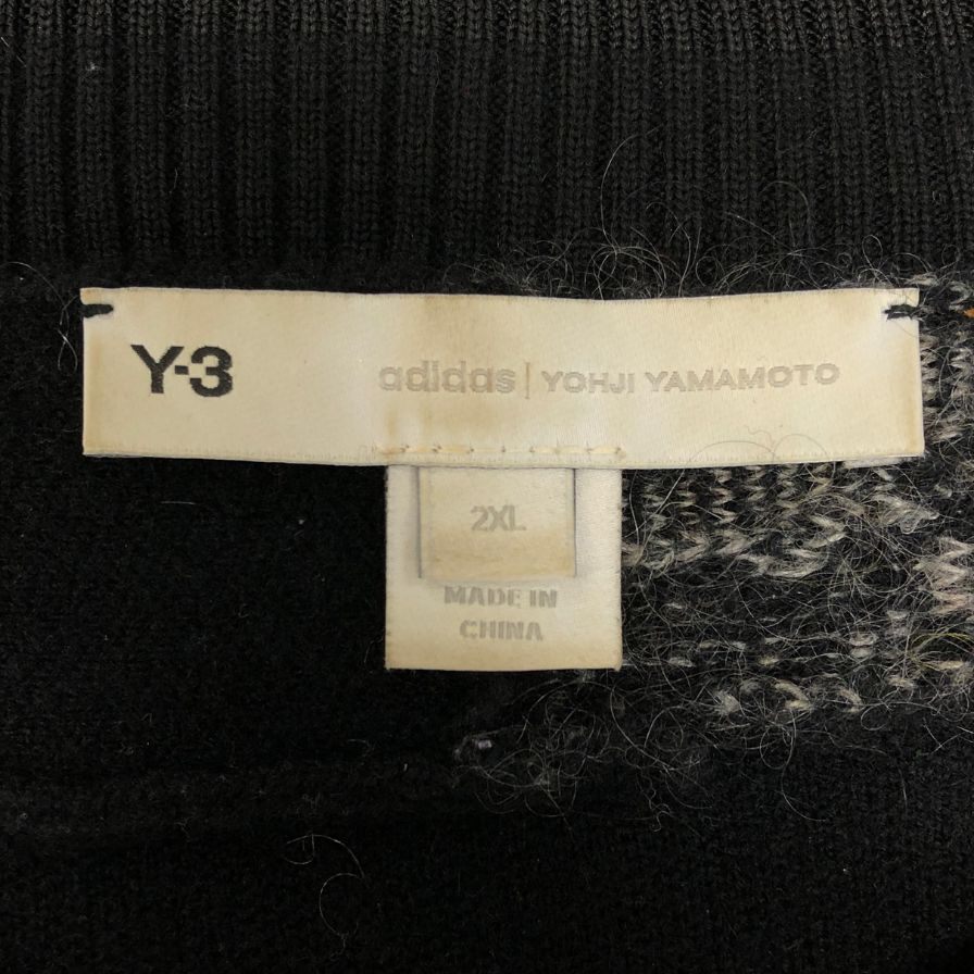 中古◆ワイスリー ニットセーター モヘア混 レディース ブラック系 サイズ2XL Y-3 【AFB29】