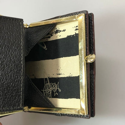 ヴィヴィアンウェストウッド 二つ折り がま口財布 オーブ 黒 Vivienne Westwood【AFI21】