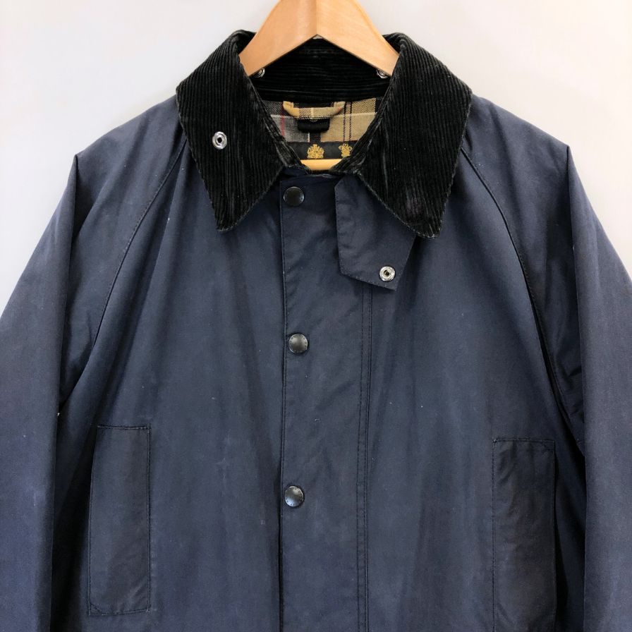 美品◆バブアー ジャケット ビューフォート SL ワックス コットン 3ワラント ネイビー メンズ サイズ42 Barbour 【AFA13】