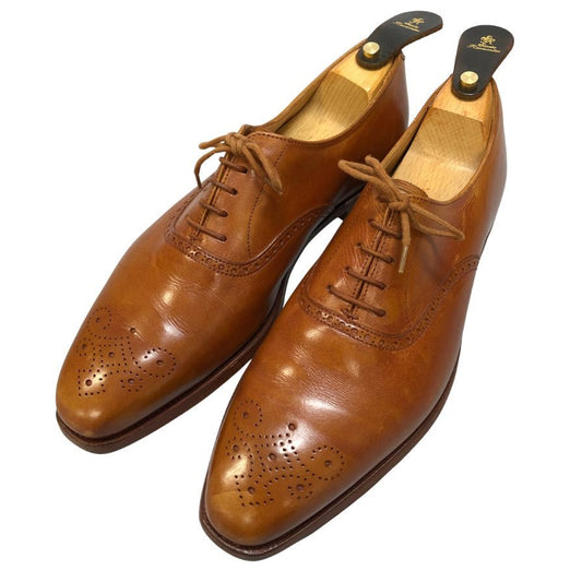 クロケット＆ジョーンズ エッジウェア 5247 X26993 メンズ サイズ 6ハーフ ブラウン CROCKETT&JONES EDGWARE ビジネスシューズ 約25.0cm【LA】【中古】
