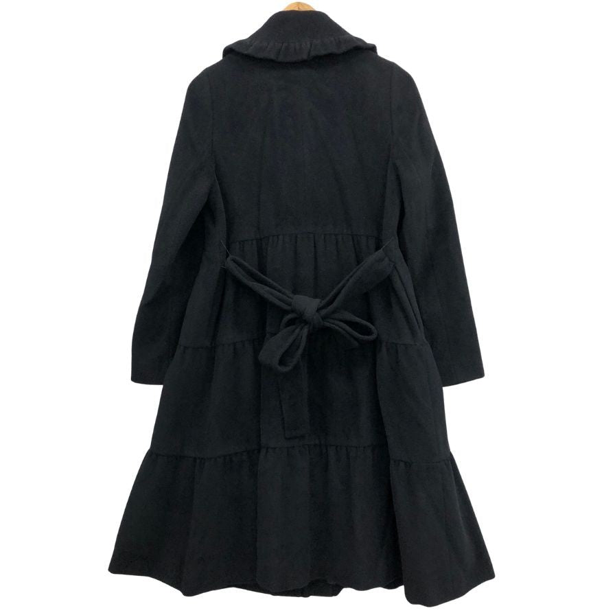 美品◆トゥービーシック ロングコート アンゴラ混 ブラック サイズ42 To Be Chic 【AFA11】