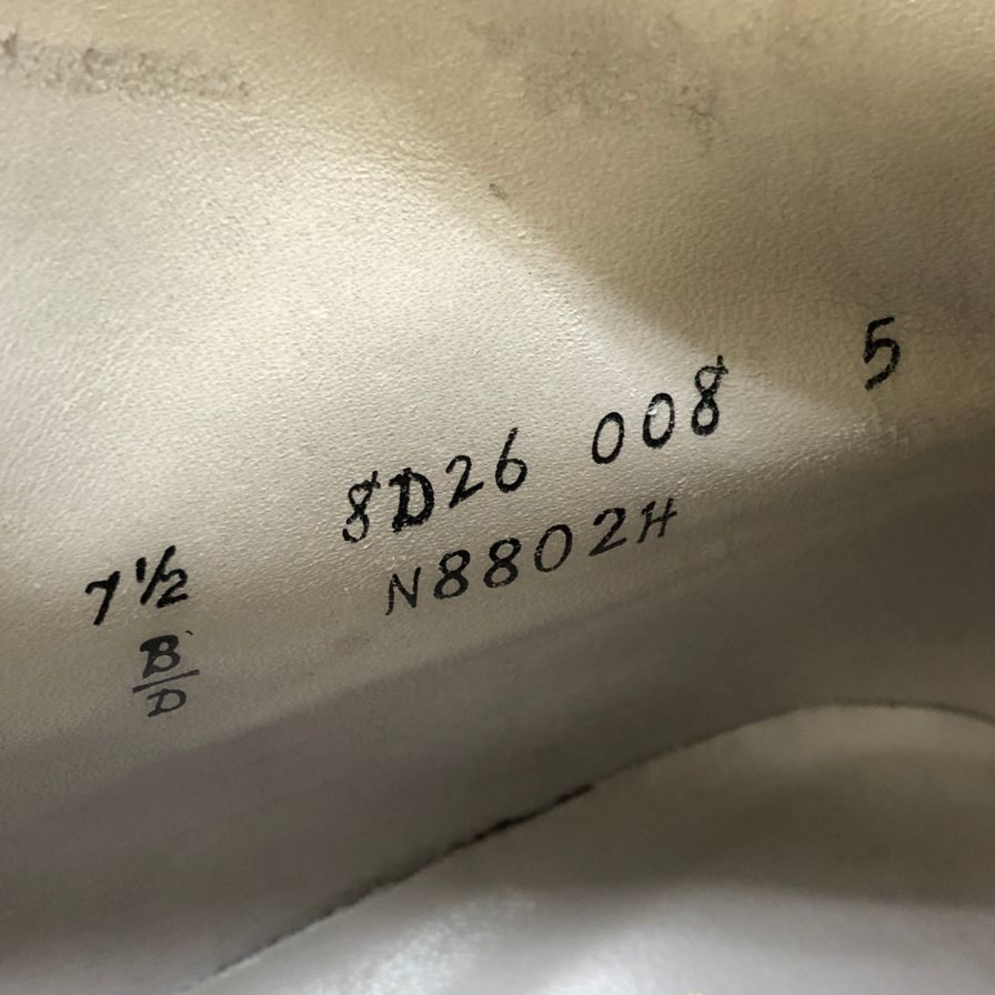 オールデン ブーツ N8802H キャップトゥ カーフ ブラック メンズ サイズUS7.5 ALDEN ブーツ 約25.5cm【LA】【中古】
