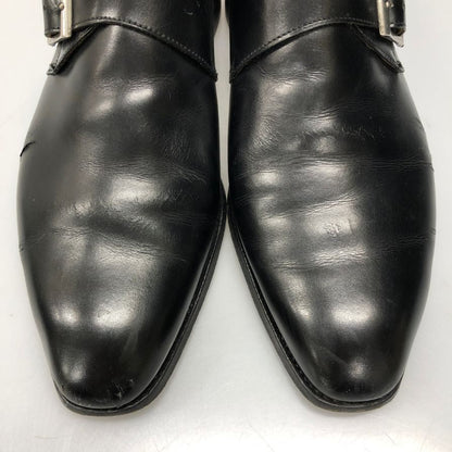 クロケット&ジョーンズ レザーシューズ シングルモンク モンクトン ブラック メンズ サイズ6.5 CROCKETT&JONES MONKTON ビジネスシューズ 約25.0cm【LA】【中古】