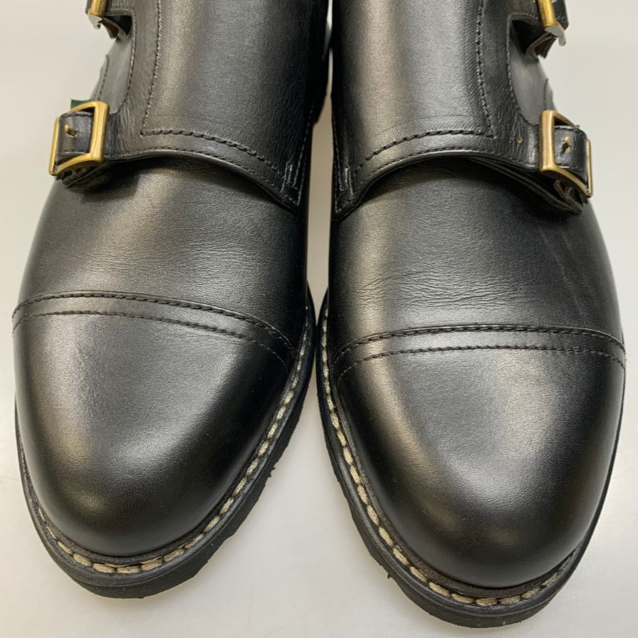 パラブーツ ウィリアム ストレート チップ ダブルモンク メンズ 7ハーフ ブラック Paraboot 約26.0cm【AFC44-2】