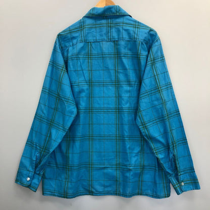 極美品◆タウンクラフト 70S チェックシャツ PENN-PRESTタグ ブルー メンズ サイズL TOWNCRAFT 【AFB19】