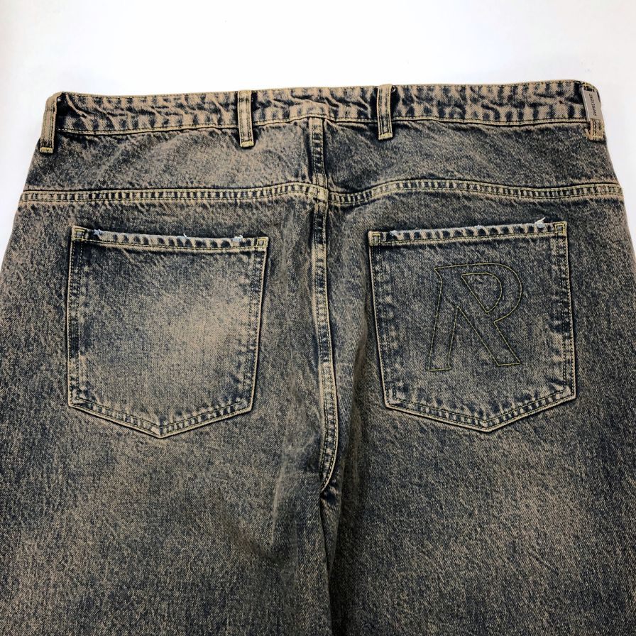 リプレゼント ワイドデニム パンツ バギー ダメージ加工 メンズ サイズ36 ブルー REPRESENT 【AFB28】