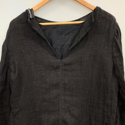 極美品◆トムフォード 長袖 トップス リネン100% レディース サイズ44 ブラック TOM FORD 【AFB1】