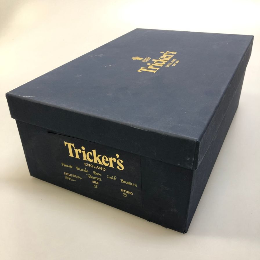 トリッカーズ 5634 ストゥー ウィングチップ メンズ サイズ 5 ブラック Trickers 約24.0cm【AFD9-2】