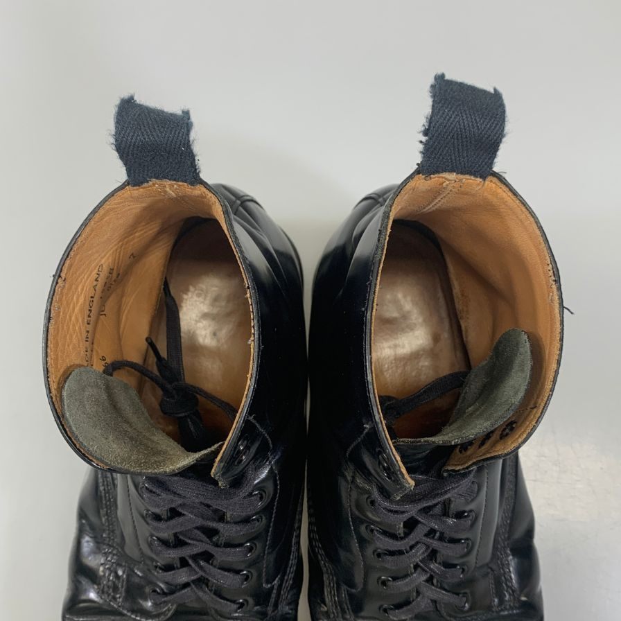 サンダース ミリタリーダービーブーツ 1595B ブラック メンズ サイズUK7 Sanders 約25.5cm【AFC44-2】