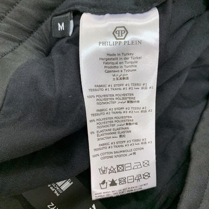 フィリッププレイン PROJECT-XYZ スパンコール スウェットパンツ レディース サイズM ブラック  PHILIPP PLEIN 【AFB20】