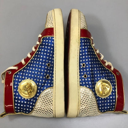 クリスチャン ルブタン 星条旗 ハイカット スニーカー メンズ サイズ41 総柄 Christian Louboutin 約26.0cm【AFC41】