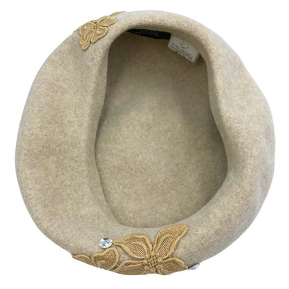 アシーナニューヨーク レディース ベレー帽 刺繍 ラインストーン アマンダ ベージュ Athena New York