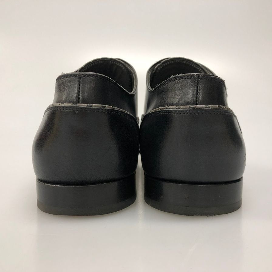 ルイヴィトン レザーシューズ ダービー 外羽根 メンズ サイズ8.5 Ｍ ブラック LOUIS VUITTON 約27.0cm【AFD9-2】
