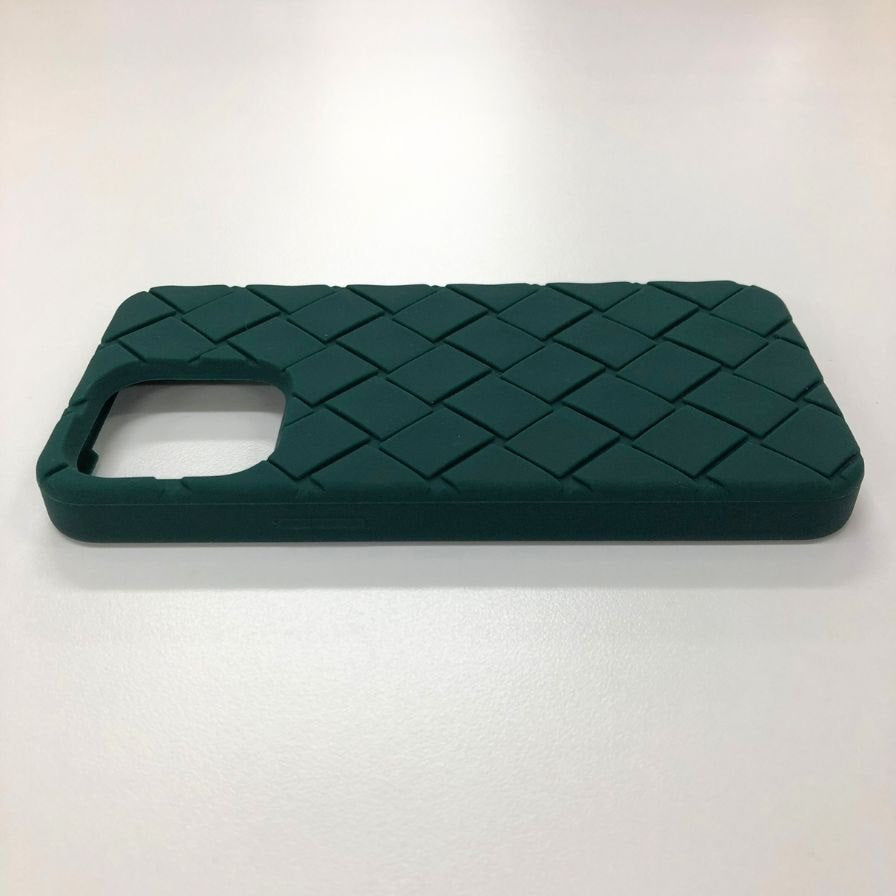 ボッテガヴェネタ iPhoneケース iPhone15ProMAX ラバー イントレチャート グリーン系 BOTTEGA VENETA【AFI18-3】【中古】