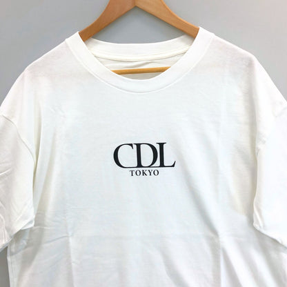 新品同様◆シーディーエル Tシャツ ワンポイントロゴ ポップアップストア限定 ホワイト ユニセックス サイズL CDL TOKYO 【AFB45】