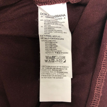 極美品◆ドルチェ＆ガッバーナ 半袖Tシャツ ロゴ ボルドー メンズ サイズ46 DOLCE＆GABBANA 【AFB3】