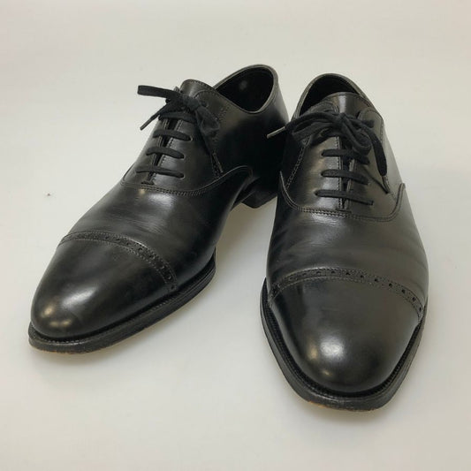 ジョンロブ レザーシューズ フィリップ2 パンチドキャップトゥ 7000ラスト カーフ メンズ サイズUK7E ブラック JOHN LOBB ビジネスシューズ 約25.5cm【LA】【中古】