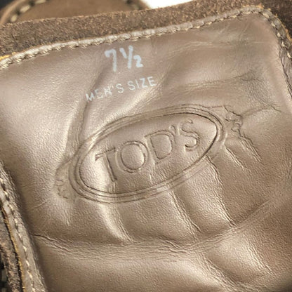トッズ チャッカブーツ ドライビング スエード ブラウン サイズ7.5 ※紐なし  TODS 約26.5cm【AFC47】