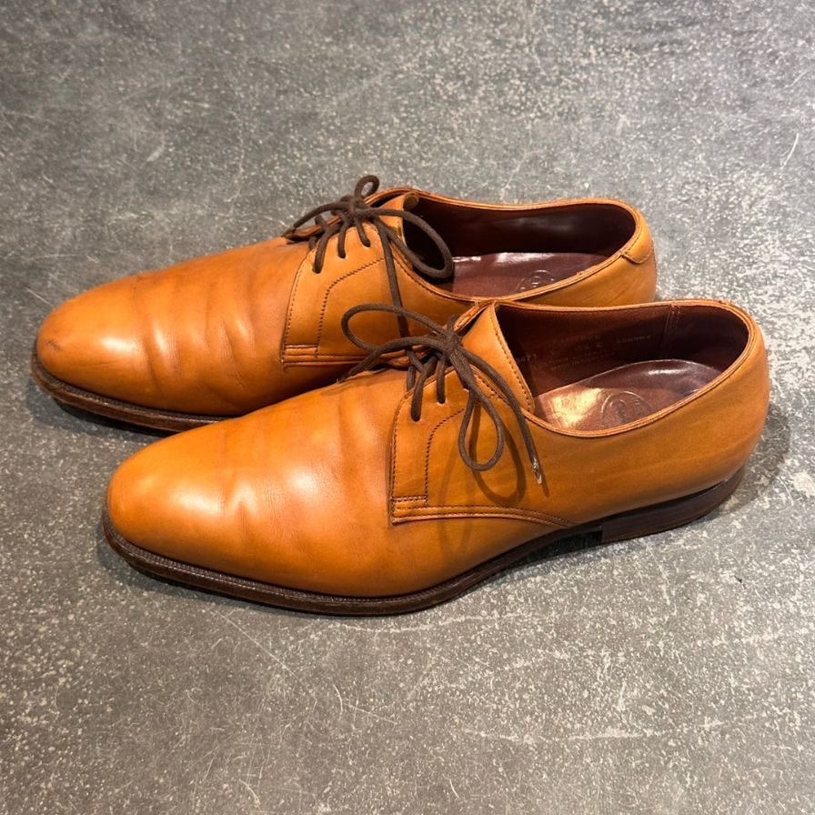 クロケット＆ジョーンズ  プレーントゥ カーフ エイントリー ライトブラウン サイズUK6.5E メンズ CROCKETT&JONES ビジネスシューズ 約25.0cm【LA】【中古】