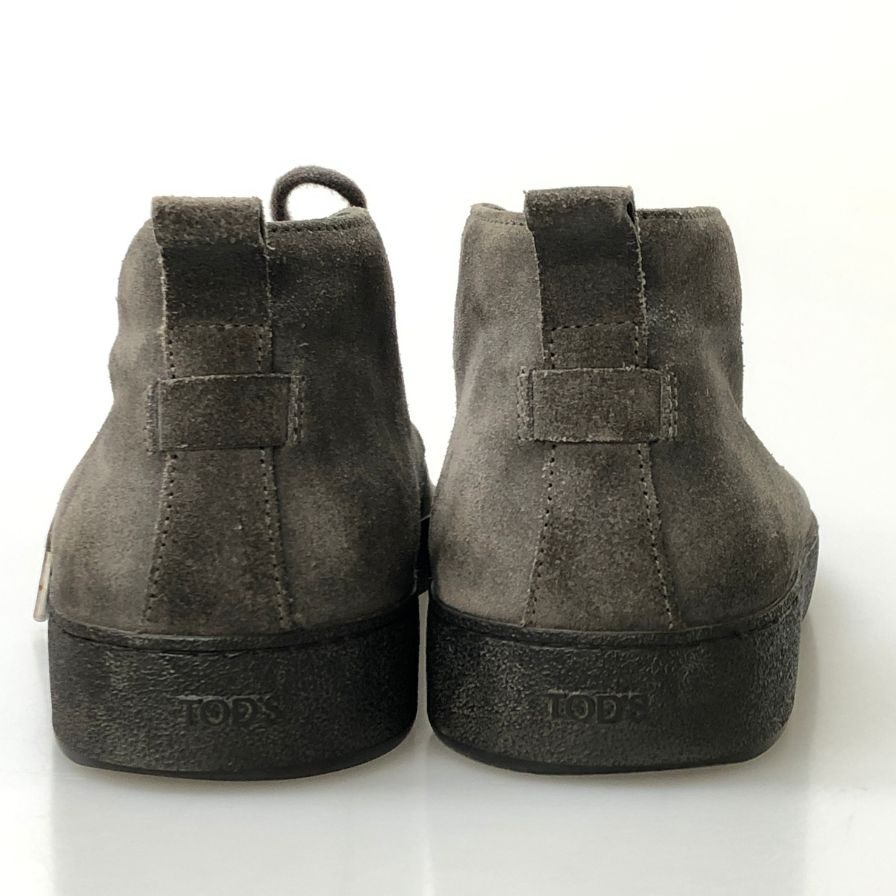 トッズ チャッカブーツ スエード グレー サイズ7.5 Tod's 約26.5cm【AFD6】