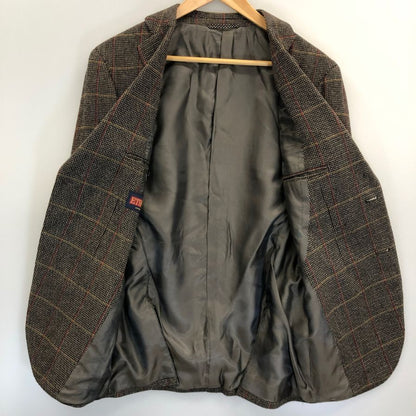 美品◆スーツカンパニー テーラードジャケット ETHOMAS ウール チェック柄 グレー系 メンズ サイズ165-6Drop THE SUIT COMPANY 【AFA7】