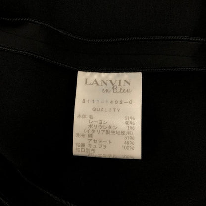 極美品◆ランバン オン ブルー レディース テーラード 1Bジャケット フォーマル サイズ36 ブラック LANVIN en Bleu 【AFA8】