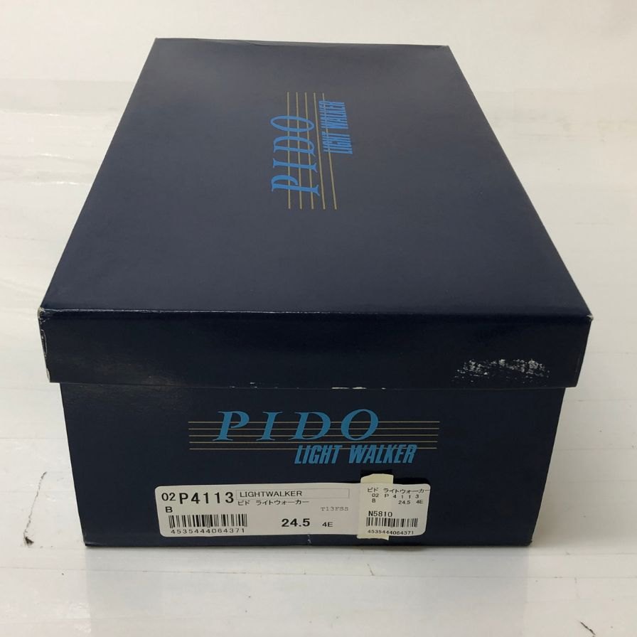 ピド ライトウォーカー レースアップシューズ Uチップ ブラック メンズ サイズ24.5EEEE P4113 PIDO LIGHT WALKER 約24.5cm【YBD4】