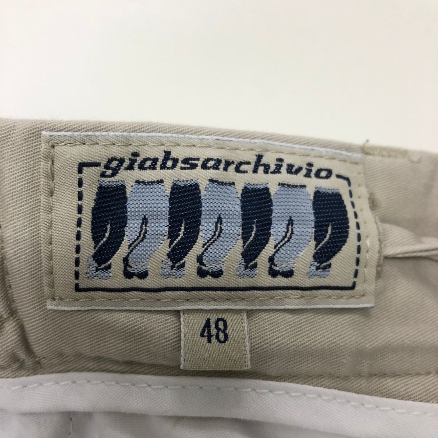 ジャブスアルキビオ ストレッチ コットン ショートパンツ ウエストゴム メンズ サイズ48 ベージュ系 giabsarchivio 【AFB30】