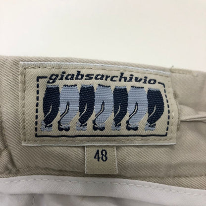 ジャブスアルキビオ ストレッチ コットン ショートパンツ ウエストゴム メンズ サイズ48 ベージュ系 giabsarchivio 【AFB30】