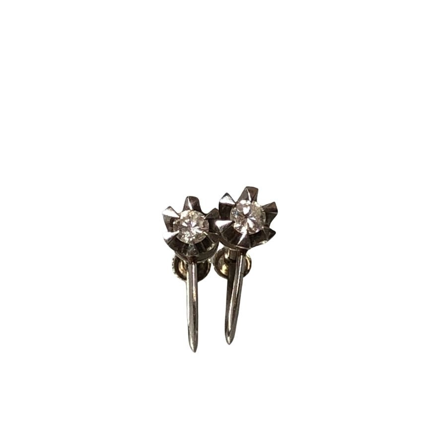ノーブランド イヤリング PT900 ダイヤ0.11ct 総重量2.3g【AFI2】【中古】